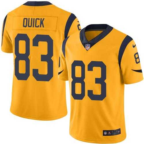 Nike Men & Women & Youth Rams 83 Brian Quick Yellow Limited Color Rush Jersey,We sell and wholesale Nike Men & Women & Youth Rams 83 Brian Quick Yellow Limited Color Rush Jersey on line form chian!